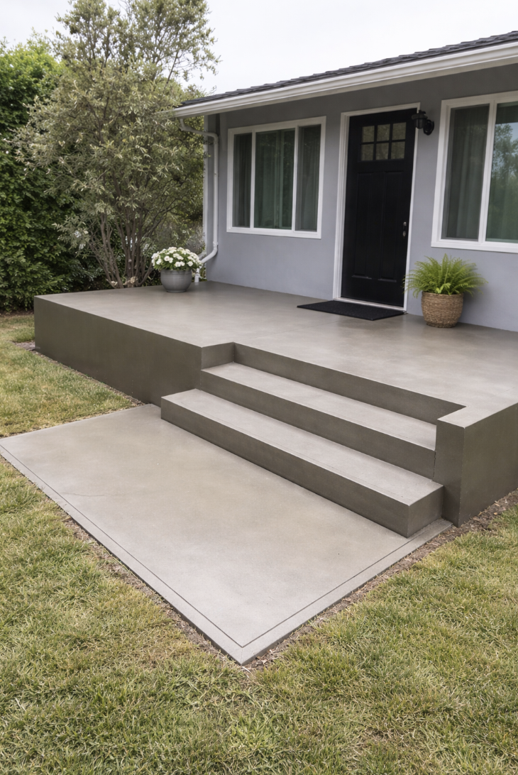 After: Concrete Porch & Entry